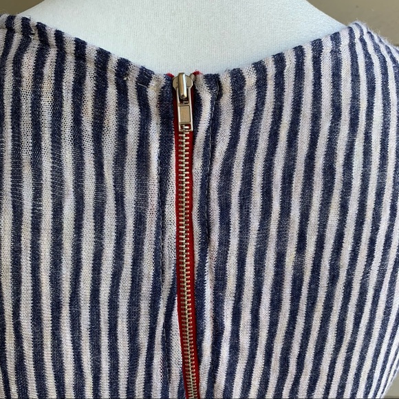 •W5• Navy/Cream Striped Swing Sleeveless Top - Sm - Picture 5 of 7